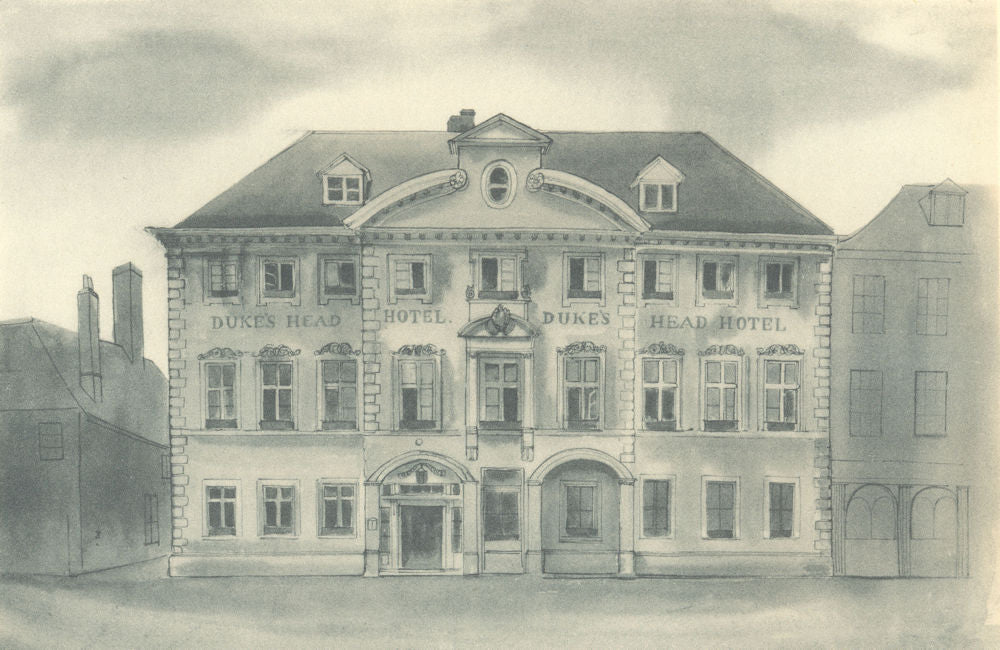 KING'S LYNN. The Duke's Head Hotel. Norfolk. By Mona Moore 1947 old print